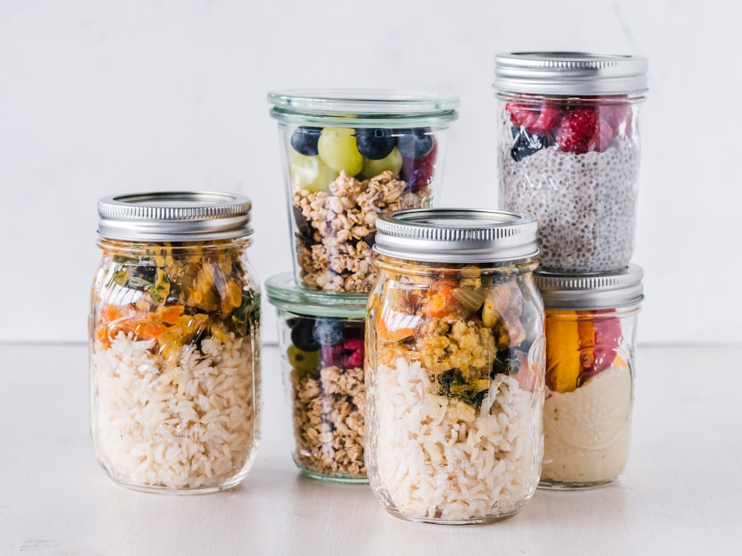 Fresh colorful vegetables and balanced meal preparation